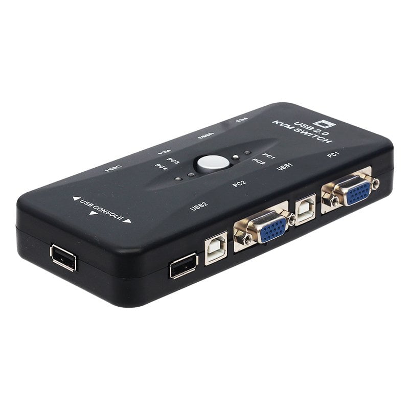 4 Port Kablolu Usb Manuel Kwm Switch