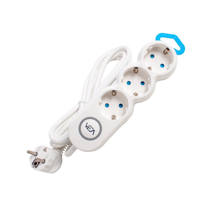 Vea VE2S3S 3'lü Anahtarlı Çoklu Priz 2 Metre