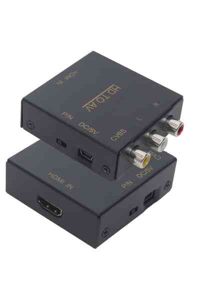 Metal Kasa HDMI To Rca Av Çevirici Adaptör