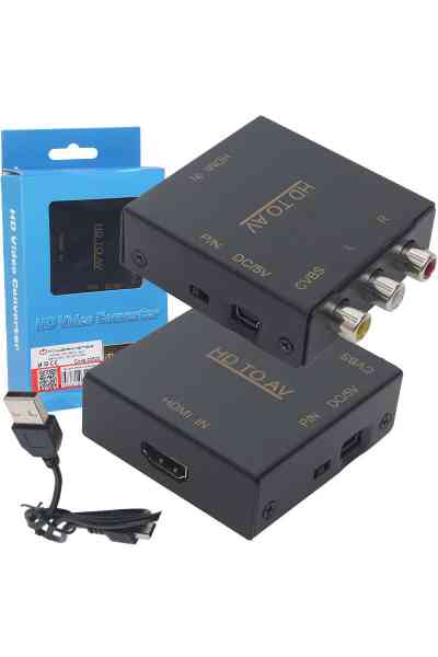 Powermaster PM-33523 Metal Kasa HDMI To Rca Av Çevirici Adaptör - Görsel 2