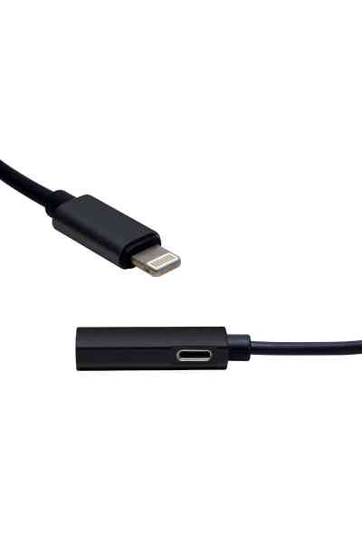 Powermaster PM-3770 Lightning Girişli Şarj ve Kulaklık Çevirici Kablo - Görsel 2
