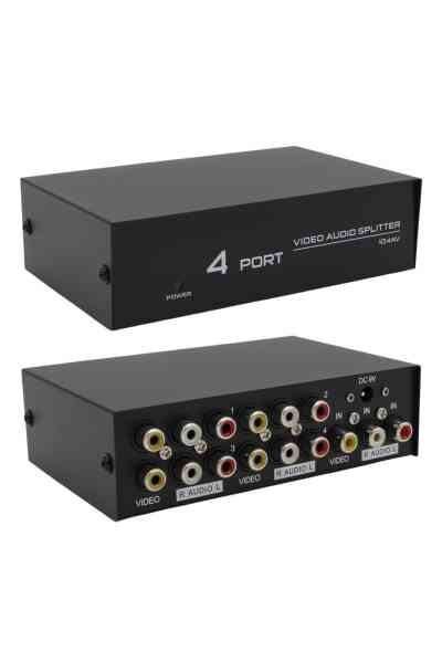 Powermaster AV-104 4 Port Video Audio Splitter - Görsel 2