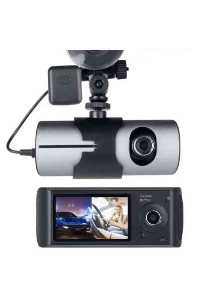 PowerMaster R300 GPS Destekli Çift Kameralı Araç İçi DashCam DVR Kamera Seti - Görsel 2