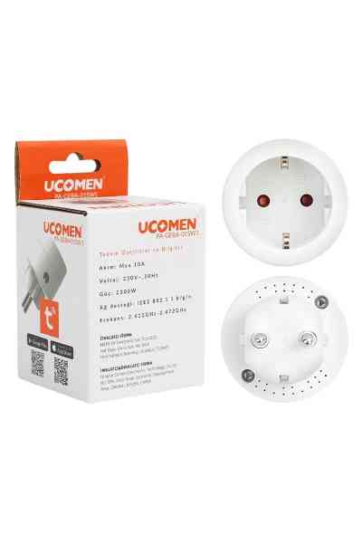 Ucomen 10 Amper Wifi Tuya Destekli Akıllı Priz PA-GEBA-01SW - Görsel 3