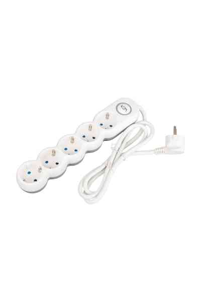 Vea 5'li Kablolu Anahtarlı 1,5 Metre Akım Korumalı Grup Priz VE-2S5S - Görsel 3