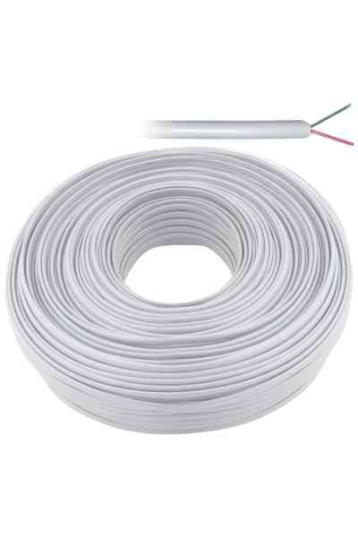 Telefon Kablo 2'li Gri Flat Köken 100 Metre