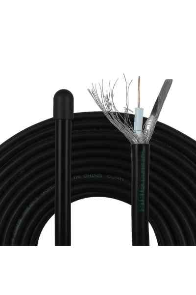 Mag Rg6/U6 Bakır Cu/Cu 80 Tel Siyah Anten Kablosu (100 Metre) - Görsel 2