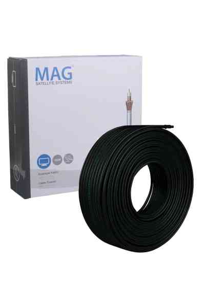 Mag Rg6/U6 Bakır Cu/Cu 80 Tel Siyah Anten Kablosu (100 Metre) - Görsel 4