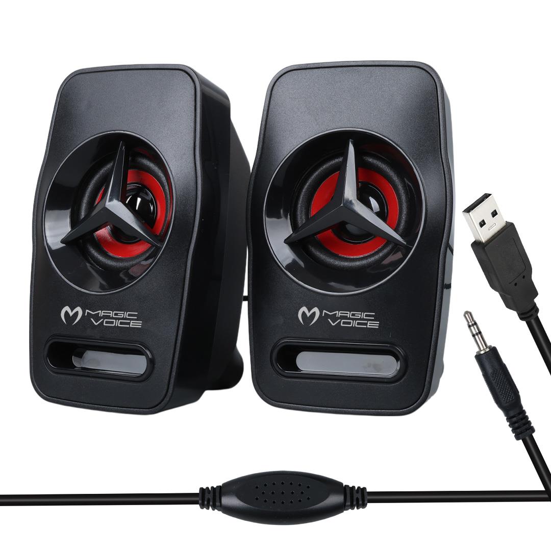 Magicvoice T-19 1+1 USB Pc Mini Hoparlör - Speaker (2x3 Watt - 4 Ohm)