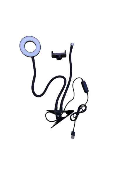 Powermaster PM-2577 Masa Sabitlemeli 3000K-5000K-6500K Selfie Işıklı Telefon Tutacağı Akrobat 2in1 - Görsel 2