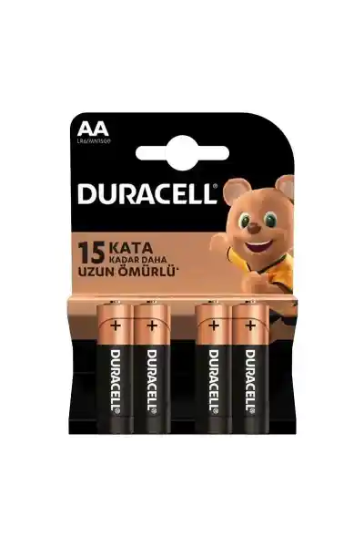 Duracell LR6/MN1500 1.5V Alkalin 4'lü AA Kalem Pil
