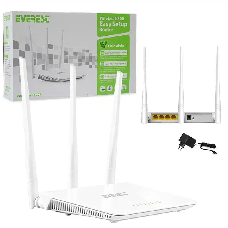 16252 Everest EWR-F303 2.4 Ghz 300 Mbps 4 Port Kablosuz Router - Görsel 1