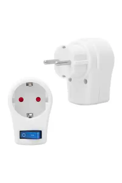 PowerMaster PM-16816 Anahtarlı Akım Korumalı Tekli Priz 10 Amper - 2510 Watt Tekli Beyaz - Görsel 2