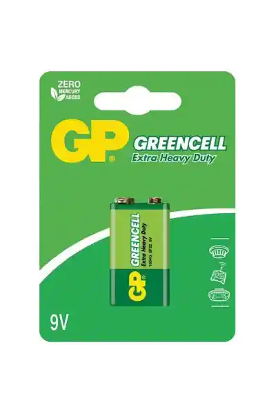 GP 1604GLF Greencell 9 Volt Pil (Tekli) - Görsel 3