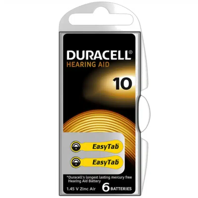 Duracell 10 No Kulaklık Pili 6'lı