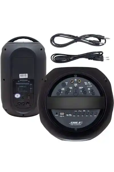 Shile SL-2018A El Mikrofonlu-Kumandalı USB/SD/BT Işıklı Taşınabilir Şarjlı Seyyar Anfi - Görsel 2