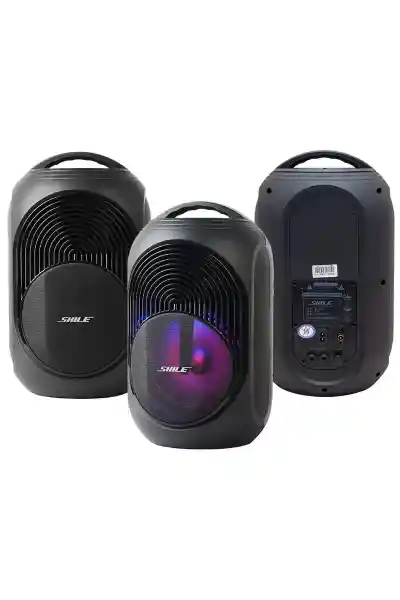 Shile SL-2018A El Mikrofonlu-Kumandalı USB/SD/BT Işıklı Taşınabilir Şarjlı Seyyar Anfi - Görsel 3