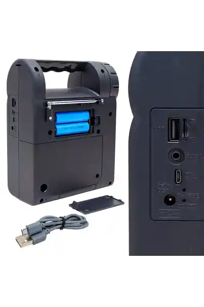 Magicvoice FP-26 USB-SD-FM-Bluetooth Destekli Fenerli Taşınabilir Hoparlör - Görsel 2