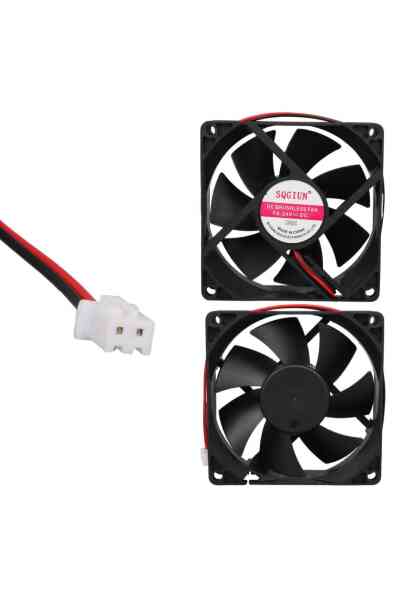 8x8 24 Volt Bilgisayar Fanı (80x80x25 Mm)