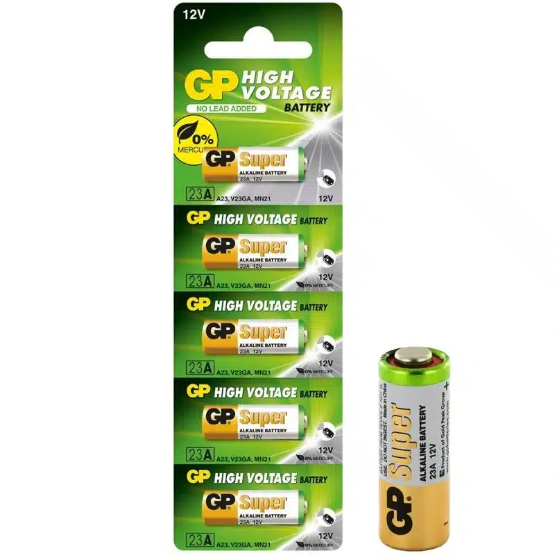 GP 23AE 12V Kalın 5'li Alarm Pili