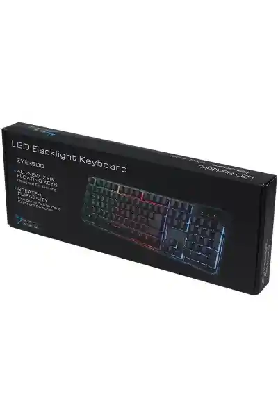 Hello HL-18744 Usb Kablolu Metal Kasa Mekanik Hisli RGB Işıklı Oyuncu Gaming Klavye - Görsel 5