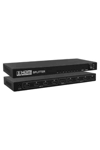PowerMaster PM-14218 1 Giriş 8 Çıkış Port 1080P FHD HDMI Dağıtıcı Splitter (8'li Çoklayıcı) - Görsel 2