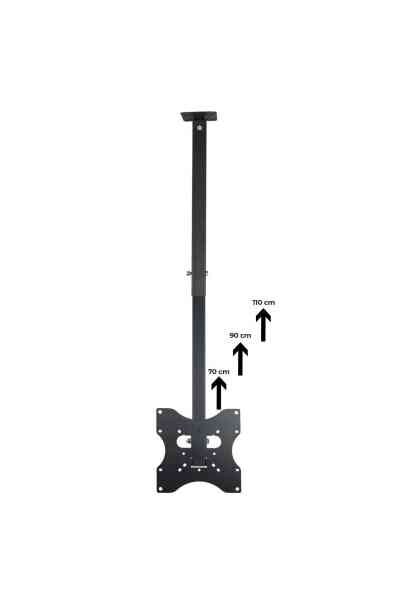 PowerMaster PM-32 Led/Lcd/Plazma 70-90-110 CM Dar Ağız 45 Derece Açılı Tavan TV Askı Aparatı - Görsel 3