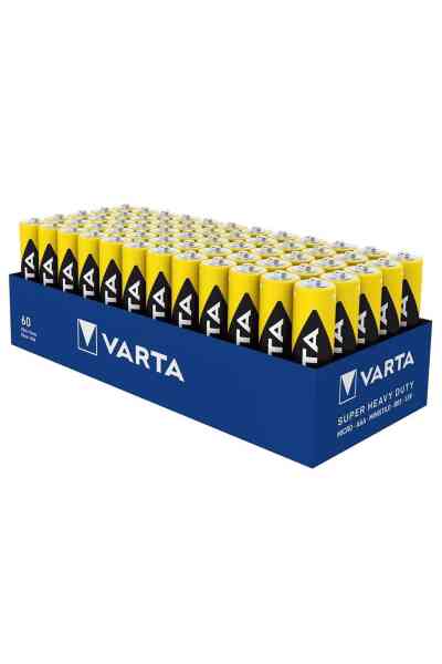 Varta Super Heavy Duty Çinko AAA Ince Kalem Kumanda Pili (60'lı Paket)