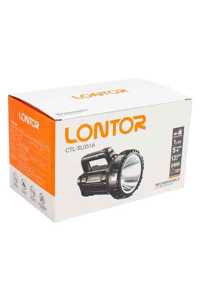 Lontor İki Kademeli 1 Power Led'li 5 Watt Şarjlı Kamp Feneri CTL-SL051A - Görsel 3