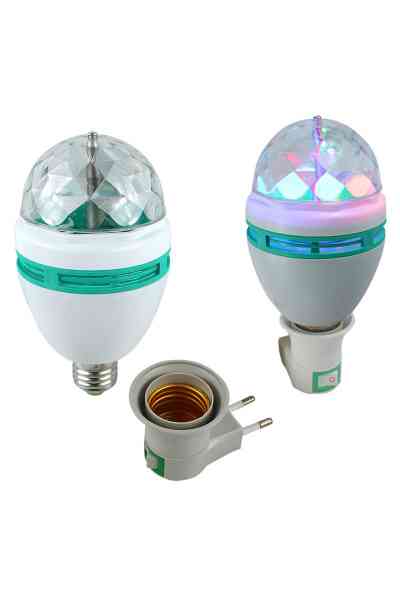 Powermaster Animasyonlu Renkli E27 Dönen Lamba PM-14620