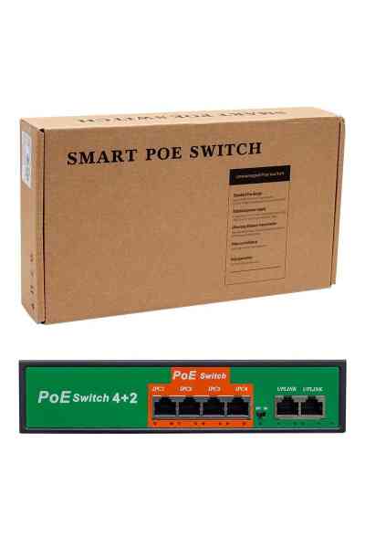 Powermaster POE4+2 72W 10/100 MBPS Poe Ethernet Switch - Görsel 3