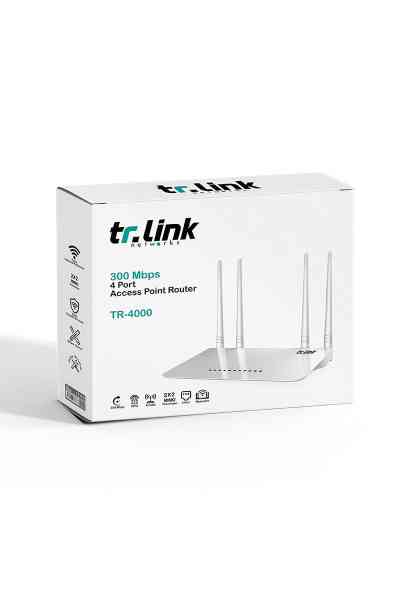Tr-Link TR-4000 300 Mbps 4 Port 4 Antenli Access Point Router - Görsel 3