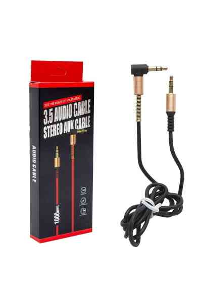 Powermaster PM-15124 3.5 Mm Erkek-Erkek 1.Kalite Kutulu Stereo Aux L Uçlu Kablo - Görsel 2