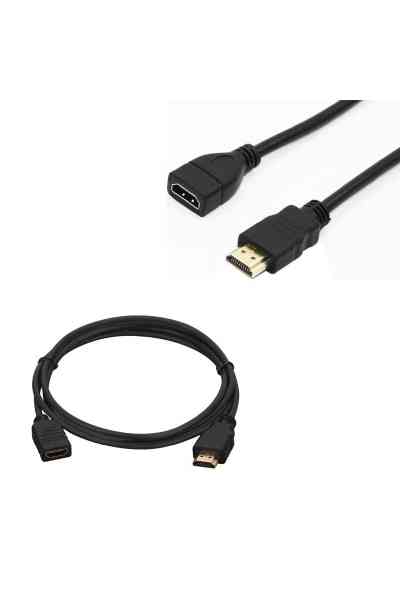 HDMI Kablo Erkek-Dişi 30 Cm Uzatma (Mini HD Recevier İçin)