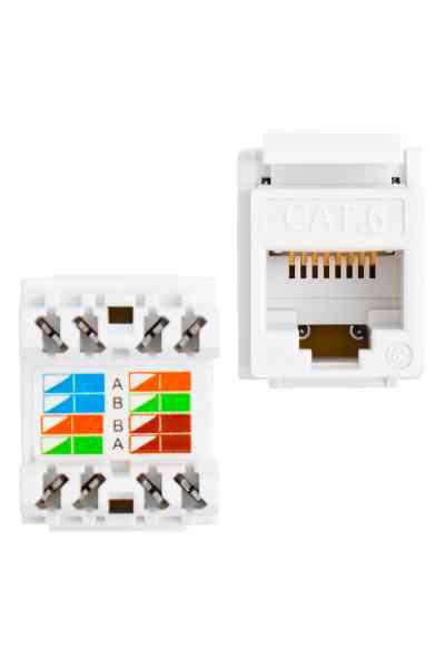 Rj45 Cat6 Şase 180 Derece Keystone Jack - Görsel 2
