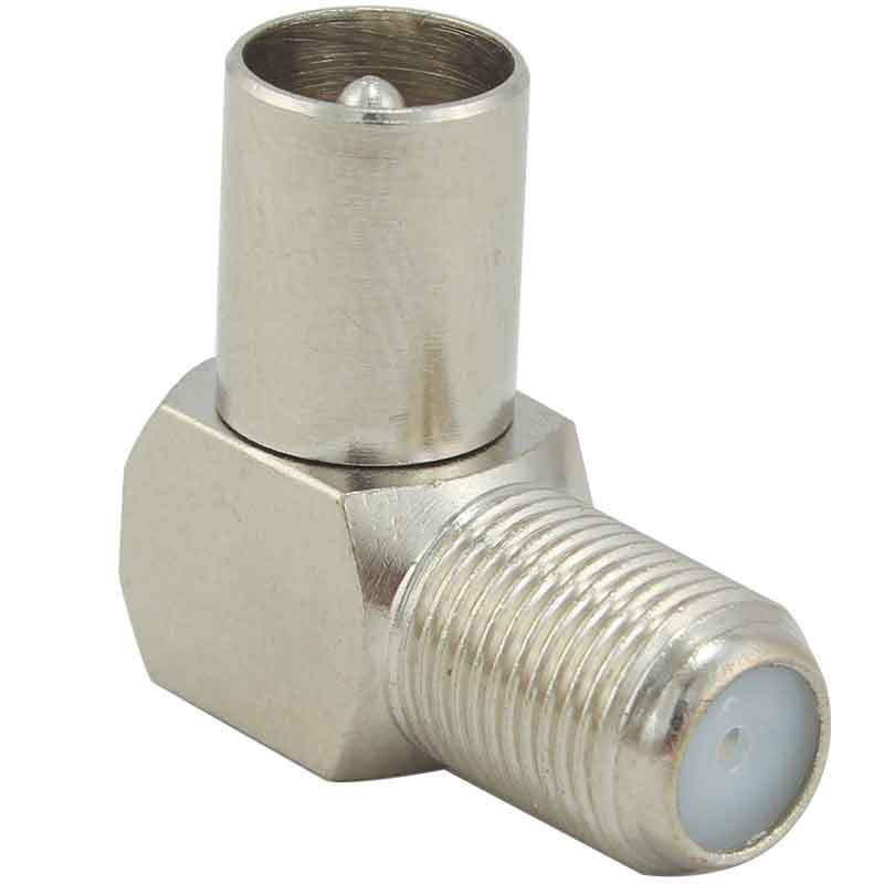 F Konnektör Dişi - 60 Ohm Erkek L Tip Çevirici