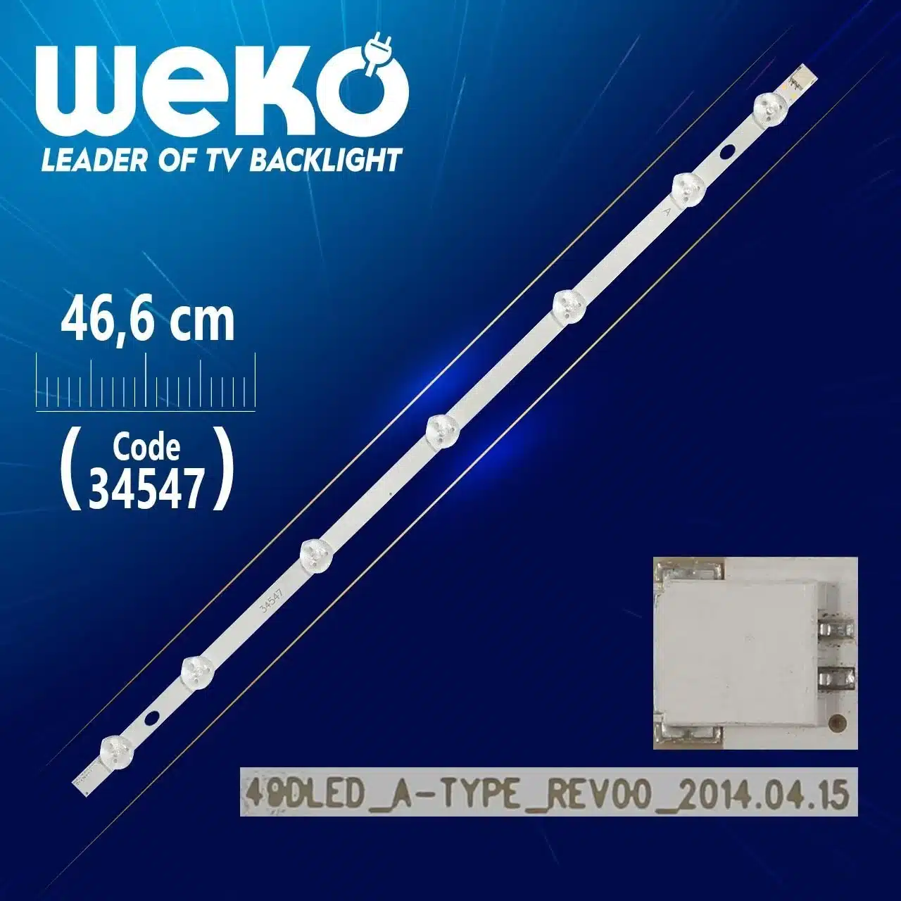 49DLED_A-TYPE_REV00 - 46.6 CM 7 LEDLİ - (WK-187) Tv Led Bar