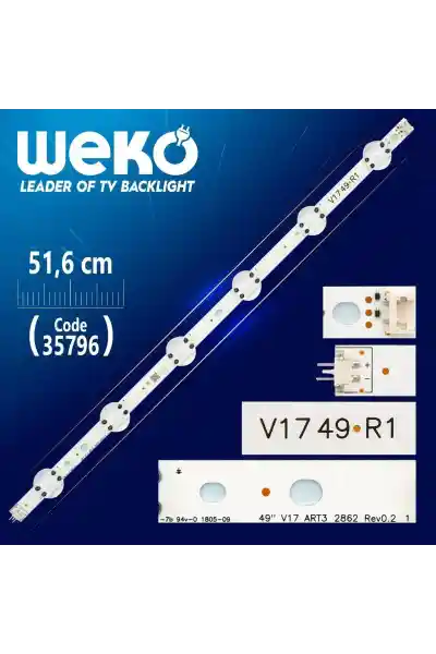 49'' V17 ART3 2863 REV0.2 1 - V17 49 R1 - (51.6 Cm) - 6 Ledli - (WK-1262) Tv Led Bar