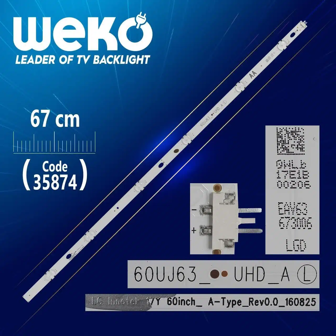 LG İNNOTEK 17Y 60İNCH_A-TYPE_REV0.0_160825 - AA 60UJ63_UHD_A - 6 Ledli 67 Cm - (WK-1336) Tv Led Bar