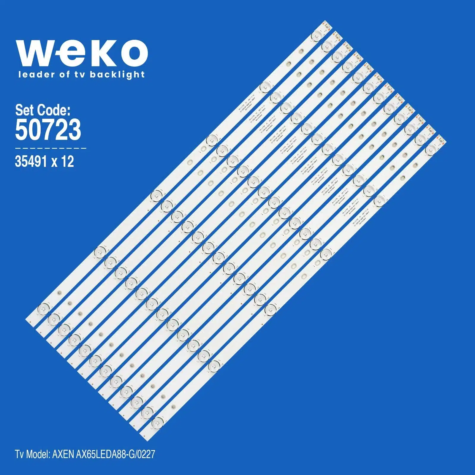 Axen AX65LEDA88-G/0227 65'' inç 12 Adet Tv Led Bar