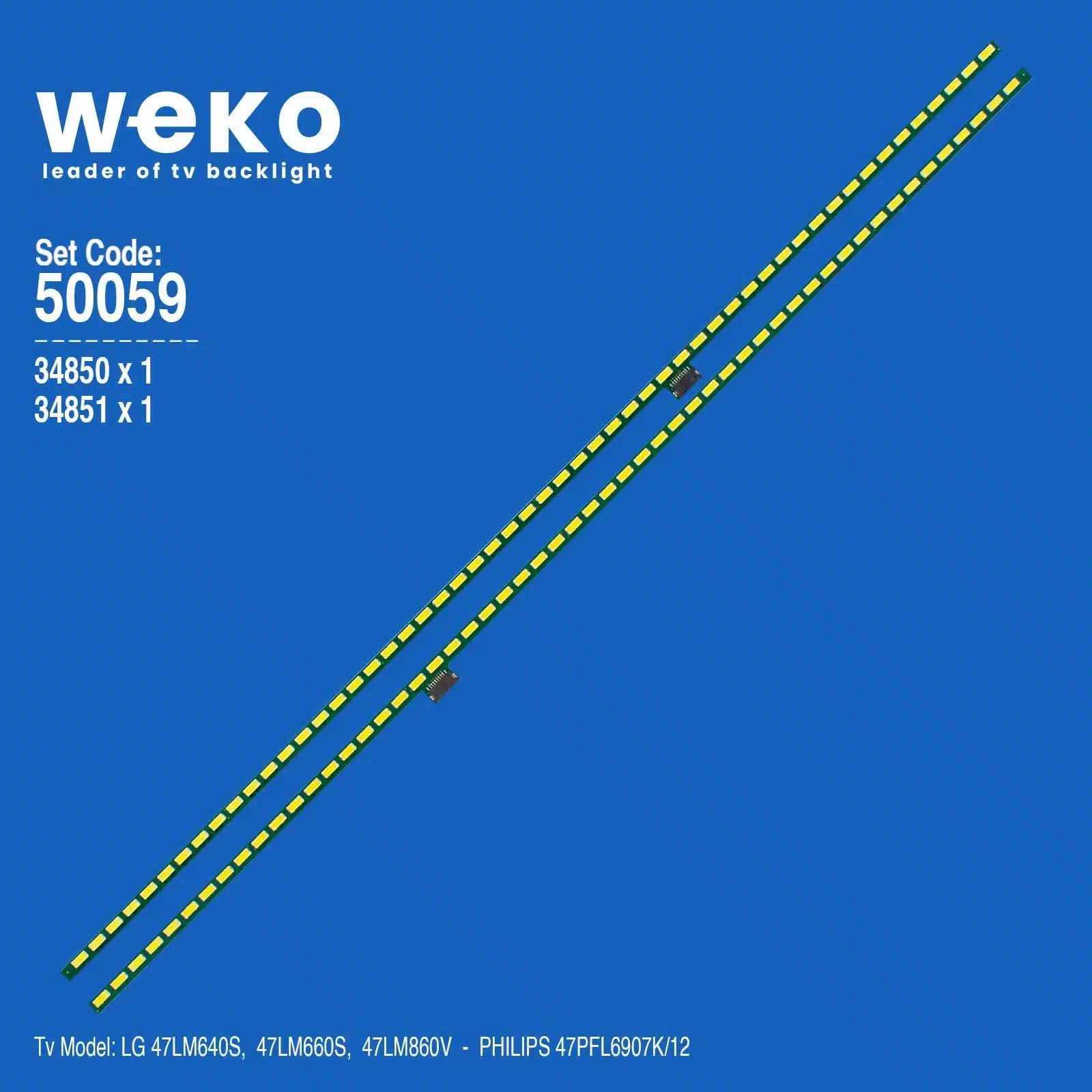 Philips 47PFL6907K/12 47'' inç 2 Adet Tv Led Bar