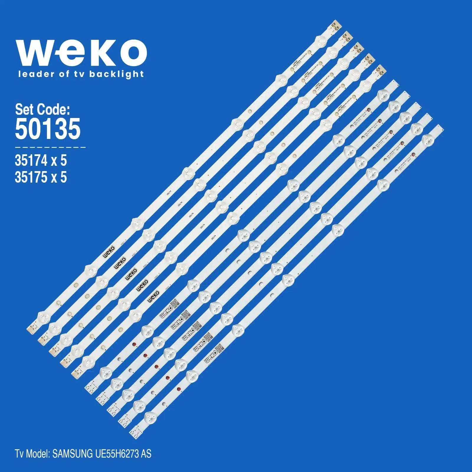 Samsung UE55H6273 AS 55'' inç 10 Adet Tv Led Bar