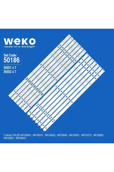 Philips 49PUS6401 49'' inç 14 Adet Tv Led Bar 50186