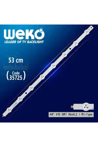 49'' V15 DRT REV0.2 1 R1-TYPE - 53 Cm 8 Ledli - WK-1195 Led Tv Bar