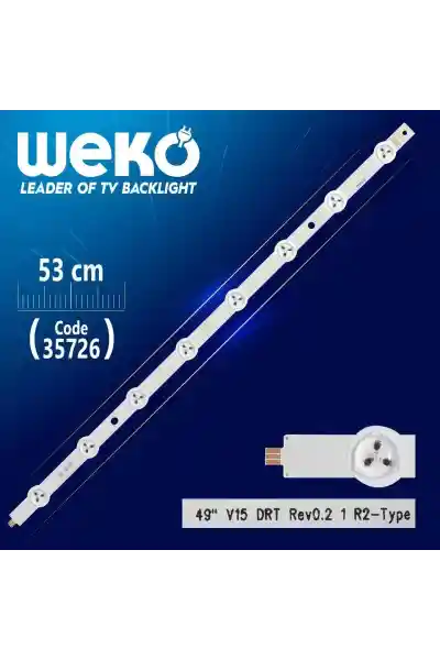49'' V15 DRT REV0.2 1 R2-TYPE - 53 Cm 8 Ledli - WK-1196 Led Tv Bar