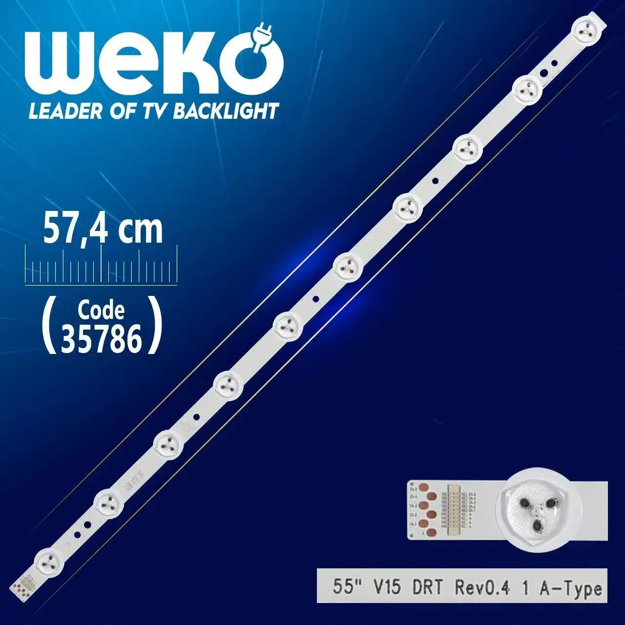 55'' V15 DRT REV0.4 1 A-TYPE - 57.4 Cm 10 Ledli - WK-1253 Led Tv Bar