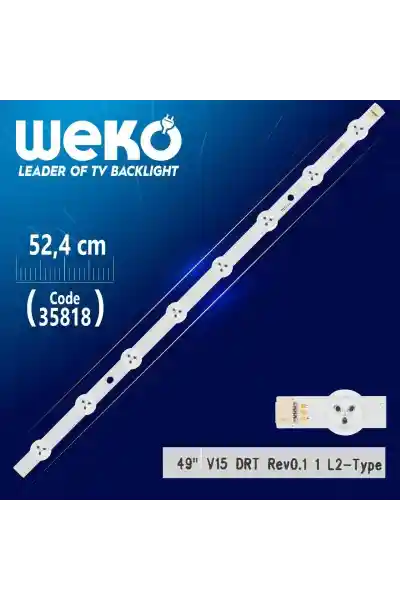 49'' V15 DRT REV0.1 1 L2-TYPE - 52.4 Cm 8 Ledli - WK-1281 Led Tv Bar