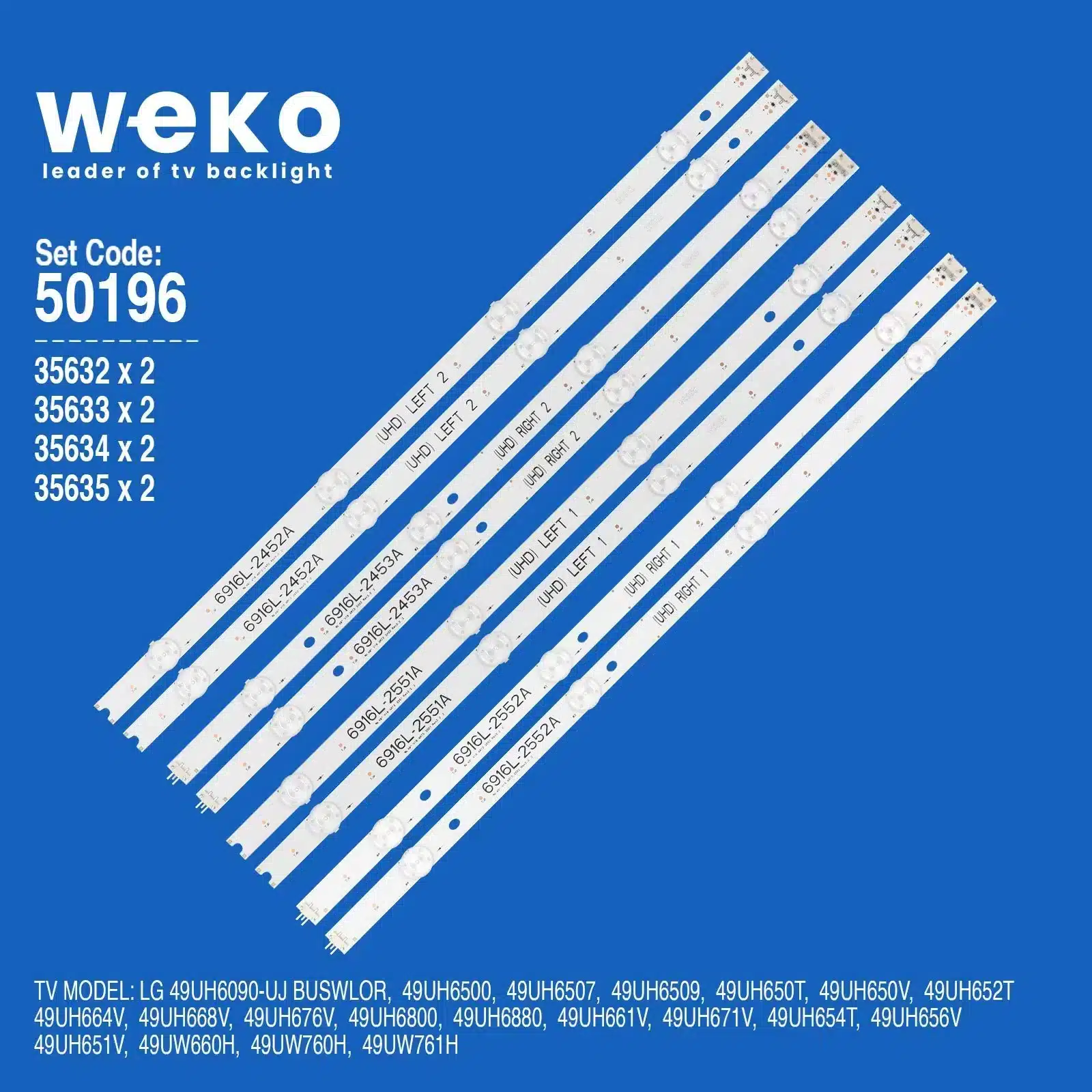 Lg 49UH6500 49'' inç 8 Adet Tv Led Bar