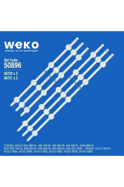 Beko B49L GDU 7900B 49'' inç 6 Adet Tv Led Bar