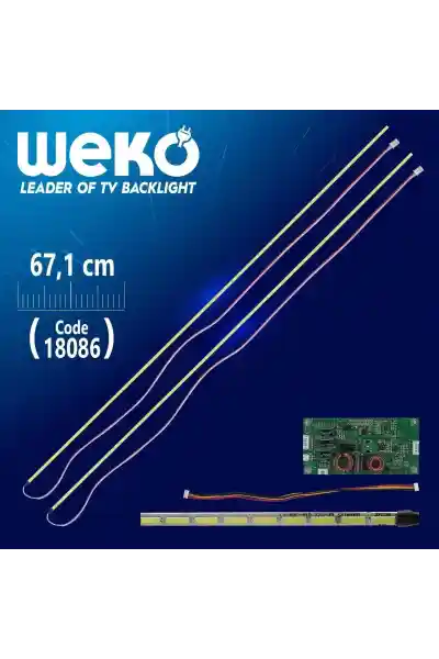 60'' Universal E-LED 81 Ledli (7020) 671Mm 360-450 Ma 81-84 Volt Çift Led - Sürücü - Kablo Takım Tv Led Bar